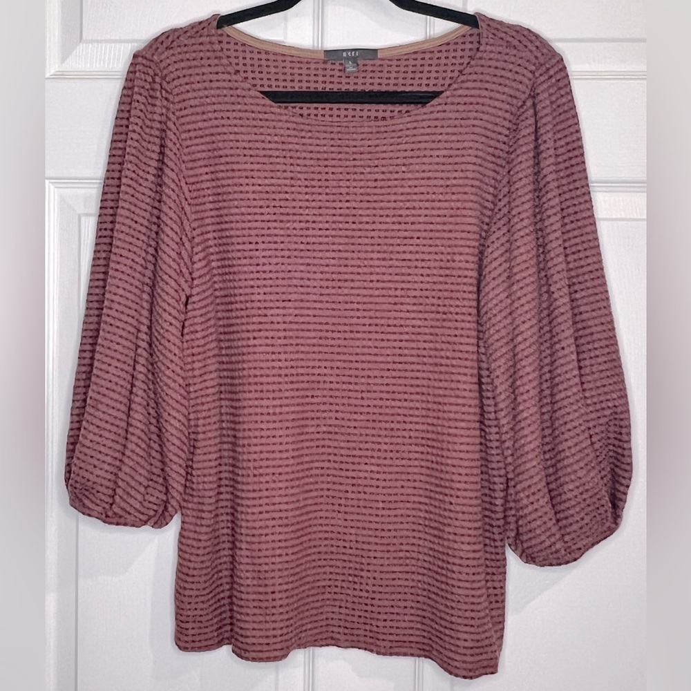 Gyft Women’s Mauve Waffle Knit top - Size Large